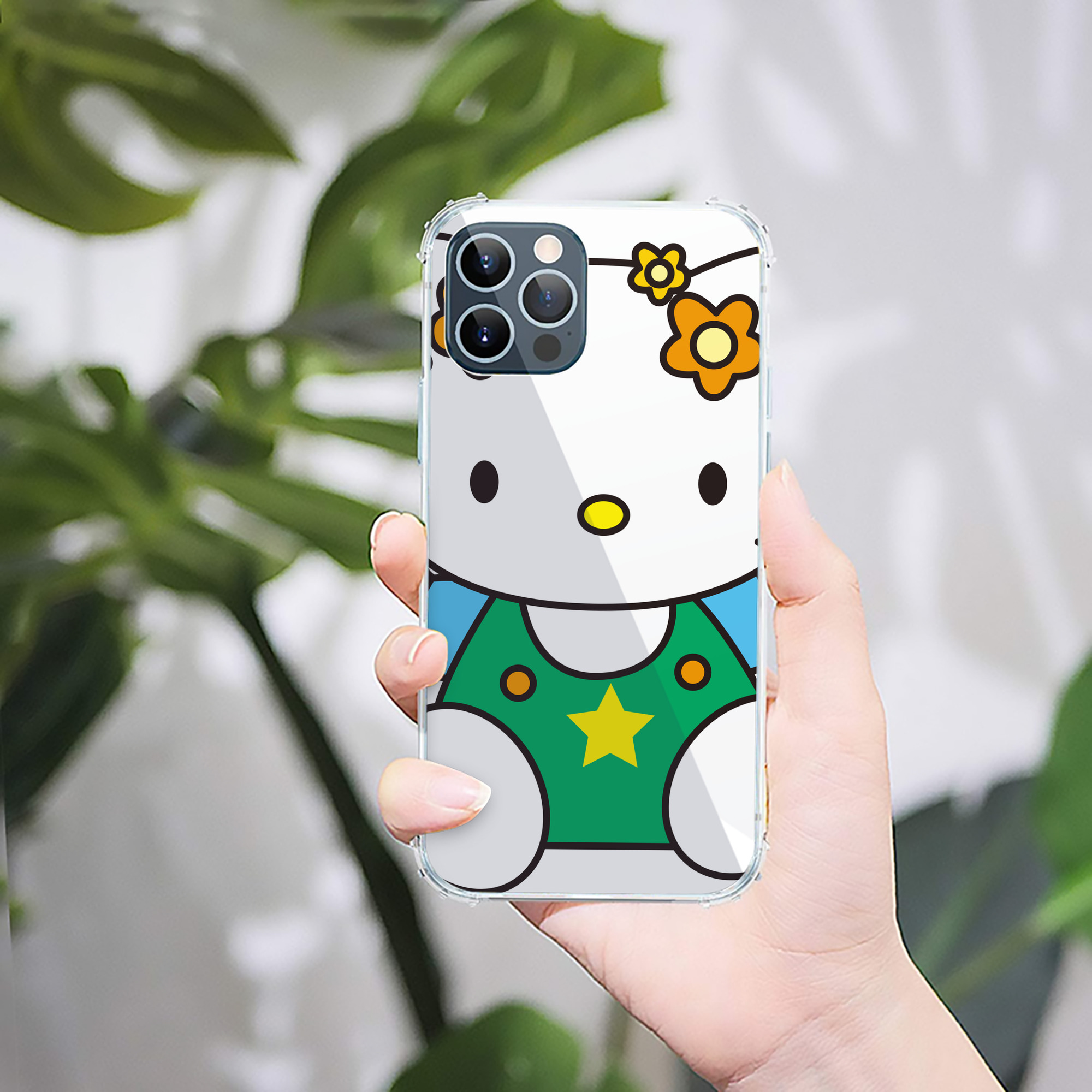 （画像用） Hello Kitty ハローキティ 【iPhone 12シリーズ対応】透明スマホケース（クリアソフトケース）